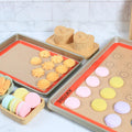 Silicone Baking Mats Set of 4, Non Stick Reusable Silicone Liners for 11
