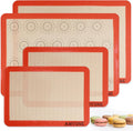 Silicone Baking Mats Set of 4, Non Stick Reusable Silicone Liners for 11